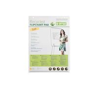 Bi-Office Earth - Bloc de Papel Reciclado para Pizarra Rotafolios, Euro, 40 Hojas por Bloc, 55 g/m², Paquete de 5 Bloques