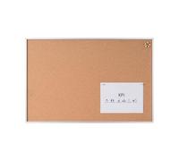 Bi-Office Earth Honesty - Tablero de corcho, marco de aluminio natural, 900 x 600 mm