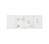 Bi-Office Earth - Pizarra Blanca Magnética Triptica en Acero Lacado, 120 x 90 cm cerrada, 240 x 90 cm abierta