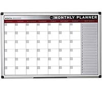 Bi-Office Earth - Planning Mensual, 90 x 60 cm, Pizarra de Planificación Magnética con Marco de Aluminio