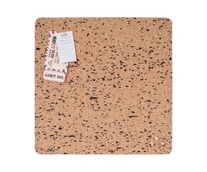 Bi-Office Eco Tablero de Corcho Sin Marco, Corcho Doble Cara y Corcho con Eva Negro, Cuadrado 45 x 45 cm