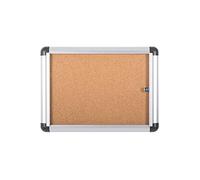 Bi-Office Enclore Extra - Vitrina de Interior de Corcho con Puerta de Acrílico y Cerradura, 513 x 373 mm - 2x A4