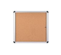 Bi-Office Enclore Extra - Vitrina de Interior de Corcho con Puerta de Acrílico y Cerradura, 748 x 686 mm - 6x A4