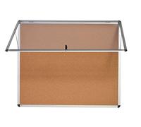 Bi-Office Enclore - Vitrina de corcho con bisagras en la parte superior y Cerradura, 656 x 603 mm - 6x A4