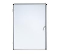 Bi-Office Enclore - Vitrina de interior Magnética para 4 Hojas A4, con Puerta de Aluminio y Cerradura, 500 x 674 mm