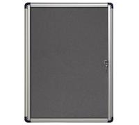 Bi-Office Enclore - Vitrina extra de fieltro, 710 x 664 mm/6 A4, color gris