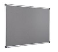 Bi-Office Maya - Tablero de anúncios con marco de aluminio, 120 x 90 cm, fieltro gris