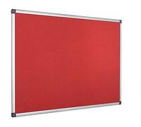 Bi-Office Maya - Tablero de anúncios con marco de aluminio, 60 x 45 cm, fieltro rojo