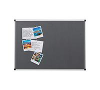 Bi-Office Maya - Tablero de anúncios con marco de aluminio, 90 x 60 cm, fieltro gris