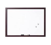Bi-Office Optimum - Tablón magnético, borrado en seco en cerezo, 60 x 45 cm