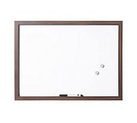 Bi-Office Optimum - Tablón magnético, borrado en seco en nogal, 60 x 45 cm