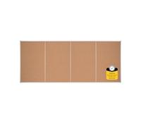 Bi-Office Outsize Tablero de Corcho, 240 x 100 cm, superficie de corcho, marco de aluminio