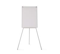 Bi-Office Pizarra Blanca con caballete de trípode basic, pizarra euro 70 x 100 cm, rotafolios con Marco Gris, con bandeja y clip ajustable para bloques