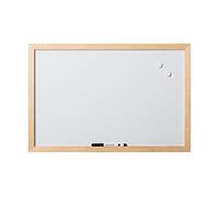 Bi-Office Pizarra Blanca Magnetica de Borrado en Seco Optimum, Marco de Pino, 60 x 45cm