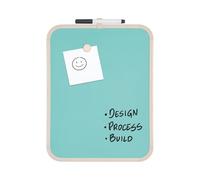 Bi-Office Pizarra magnética Easy Caribe, 21,6x27,9cm, superficie de acero lacado, marco de plástico beige