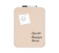 Bi-Office Pizarra magnética Easy Desert, 216 x 279 mm, superficie de acero lacado, marco de plástico beige