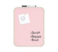 Bi-Office Pizarra magnética Easy Peony, 21,6x27,9cm, superficie de acero lacado, marco de plástico beige