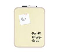 Bi-Office Pizarra magnética Easy Vanilla, 279 x 355 mm, superficie de acero lacado, marco de plástico beige