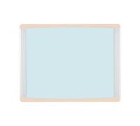 Bi-Office Pizarra magnética Inka Sky, 28x21,6cm, Superficie de Acero Lacado, Marco de aluminio y plástico beige