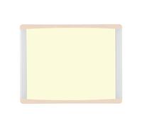 Bi-Office Pizarra magnética Inka Vanilla, 35,5x28cm, Superficie de Acero Lacado, Marco de aluminio y plástico beige