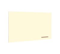 Bi-Office Pizarra Magnética Loop Vanilla, 150x90 cm, Superficie de Acero Lacado, Sin Marco