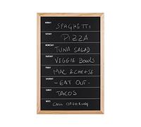 Bi-Office - Pizarra Negra de Tiza, Planificador Semanal, 40 x 60 cm, Marco de Pino