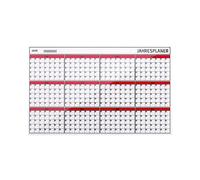 Bi-Office Planificador anual de cristal con 12 meses, magnético, sin marco, 78 x 48 cm