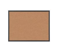 Bi-Office - Tablón de Anúncios de Corcho, Tablero con Marco MDF Negro, 60x40 cm