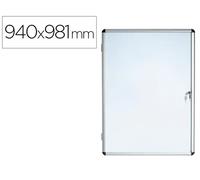 Vitrina de anuncios bi-office fondo magnetico extraplana de interior 940x981 mm