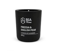 BIA Home Elena - Vela aromática Freesia & English Pear 300 g en recipiente de cemento, vela aromática con aroma para salón, dormitorio, baño, decoración del hogar, decoración e idea de regalo