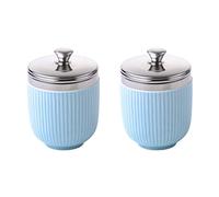 BIA - Juego de 2 Egg Coddler - Tazas para Huevos Escalfados - La Vaporera de Huevos Ideal - Taza de Huevos Mimados para el Desayuno - Azul.