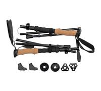 BIA Reinhold Carbon - Bastones de senderismo para aventura, senderismo, montañismo, marcha nórdica, trekking, ultraligero, 220 g por bastón. Telescopio regulable en altura de 115-135 cm, para grava,