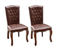 BiaBuiMM Juego de 2 Sillas de Comedor, Sillas de Cocina con Respaldo Suave, Cómodas y Duraderas, para El Hogar, Restaurante, Cafetería, Hotel(Brown)