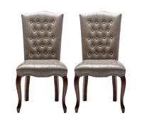 BiaBuiMM Juego de 2 Sillas de Comedor, Sillas de Cocina con Respaldo Suave, Cómodas y Duraderas, para El Hogar, Restaurante, Cafetería, Hotel(Gray)