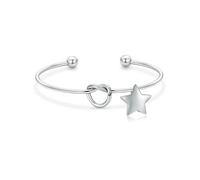 BIAIHQIE Pulsera de urna con Forma de Estrella pequeña para Cenizas de Mujer y niña, de Acero Inoxidable, para cremación, Recuerdo, Regalo para un ser Querido fallecido (Plata)