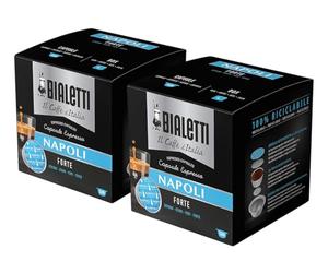 Bialetti - 256 Cápsulas de aluminio Mokespresso I Caffè d'Italia Napoli