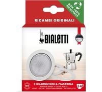 Bialetti 3 guarnizioni in gomma e 1 filtro moka 3 o 4 tazze
