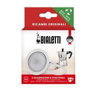Bialetti 3 guarnizioni in gomma e 1 filtro moka 3 o 4 tazze