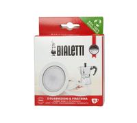 Bialetti BIA640310 Pack de 3 Juntas + 1 Placa Tz.9 Acero Inoxidable