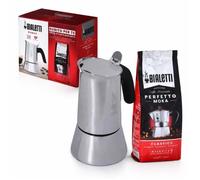 Bialetti BIA8006363034951 Cafetera Italiana Venus 6 Tazas 0.30L + Café Perfetto Moka Classico Paquete 250g Plata