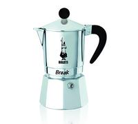 Bialetti Break - Cafetera expreso de 1 Taza, Negra, de Aluminio, Gris, 11 x 7 x 14 cm