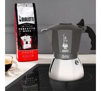 Bialetti Cafetera de inducción Brikka, 4 tazas (170 ml), espresso estilo bar, apta para todo tipo de estufas, diseño elegante