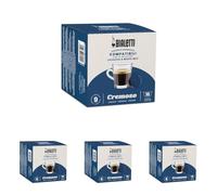 Bialetti Café Cápsulas compatibles con Lavazza® - Cremoso - 16 Cápsulas (Paquete de 4)