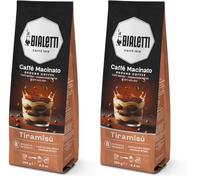 Bialetti Café molido universal 250 g - Mezcla aromatizada con Tiramisú, apto para cafetera Moka, prensa francesa y máquinas espresso (Paquete de 2)