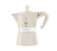 Bialetti Cafetera Moka de 3 tazas, colección Winter Wonderland, color crema