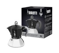 Bialetti - Cafetera Moka de Inducción, Adecuada para todo tipo de Placas, 2 Tazas de Café Espresso ( 100 Ml), Negro