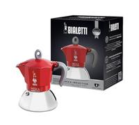 Bialetti - Cafetera Moka de Inducción, Adecuada para todo tipo de Placas, 2 Tazas de Café Espresso (100 Ml), Rojo