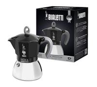 Bialetti Cafetera Moka de inducción para espresso 6 tazas (280 ml) Negra - Clase A