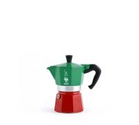 Bialetti cafetera Moka Express tricolor, 3 tazas, mango a prueba de quemaduras,
