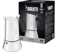 Bialetti Cafetera Venus, Mango Anti-escaldaduras, Apta para Inducción, 4 Tazas (170ml), Acero Inoxidable